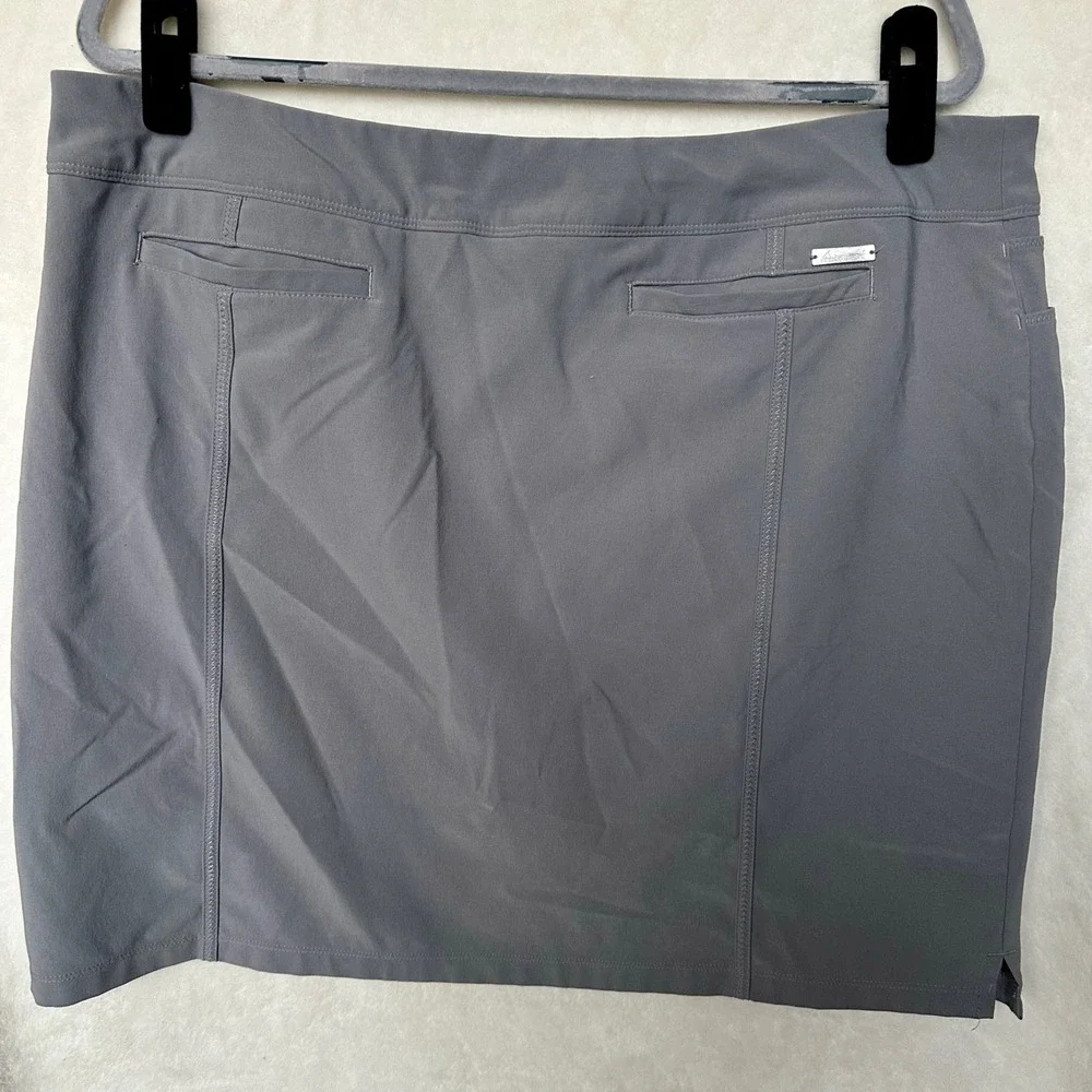 Adidas Gray Performance Golf Skort Athletic Skirt Size XL Pockets